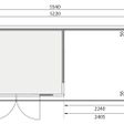 Foto von Karibu Kerko 5 Gartenhaus mit Anbaudach 240 cm - Rückwand - Terragrau (9196)