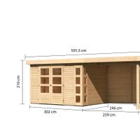 Foto van Karibu 9206 Kerko 5 tuinhuis met veranda