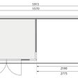 Foto von Karibu Kerko 5 Gartenhaus mit Anbaudach 280 cm - Rückwand - Terragrau (9207)