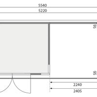 Foto van Karibu 9198 Kerko 5 tuinhuis met veranda terragrijs