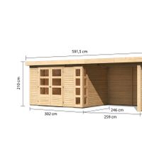 Foto van Karibu 9208 Kerko 5 tuinhuis met veranda