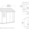 Foto van Keter Newton Plus 975 Kunststof Tuinhuis