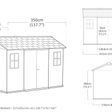 Foto van Keter Newton Plus 1175 Kunststof Tuinhuis