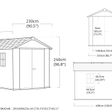 Foto van Keter Newton Plus 7513 Kunststof Tuinhuis