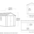 Foto van Keter Newton Plus 7517 Kunststof Tuinhuis