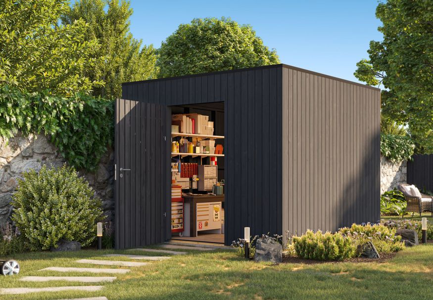 Grandiwood gartenhaus Kubix 300x300 - ext. Schwarz Foto von Grandiwood gartenhaus Kubix 300x300 - ext. Schwarz