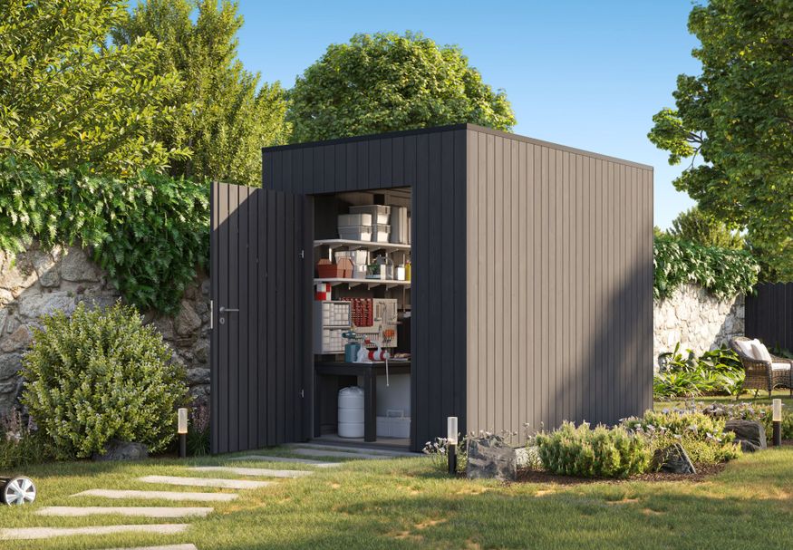 Grandiwood gartenhaus Kubix 200x300 - ext. Schwarz Foto von Grandiwood gartenhaus Kubix 200x300 - ext. Schwarz