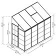 Foto van Palram – Canopia Lean To Grow House 8X4 - Zilver