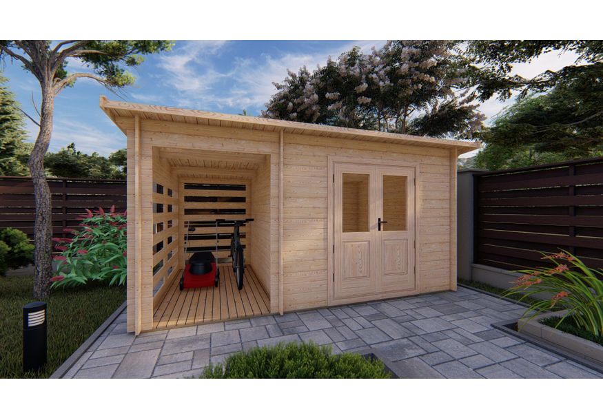 Grunland Blockhaus Lima 450x300 cm Foto von Grunland Blockhaus Lima 450x300 cm