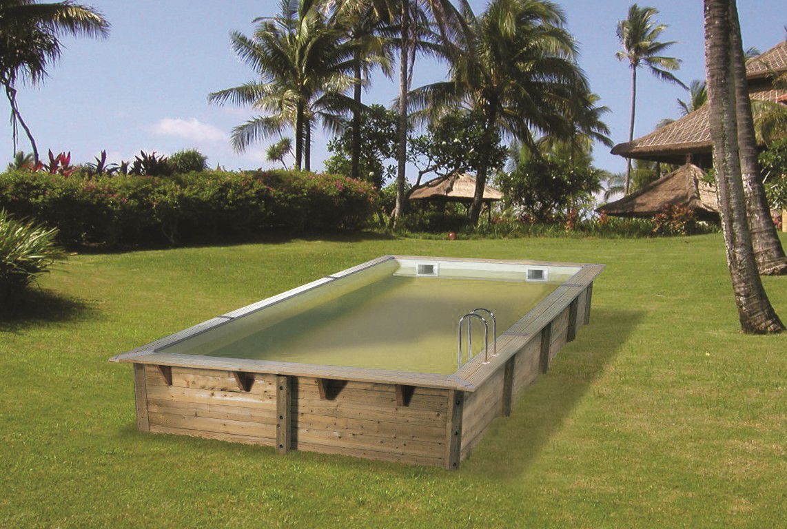 Foto van Ubbink Linéa 650 x 350 x 140 cm houten zwembad