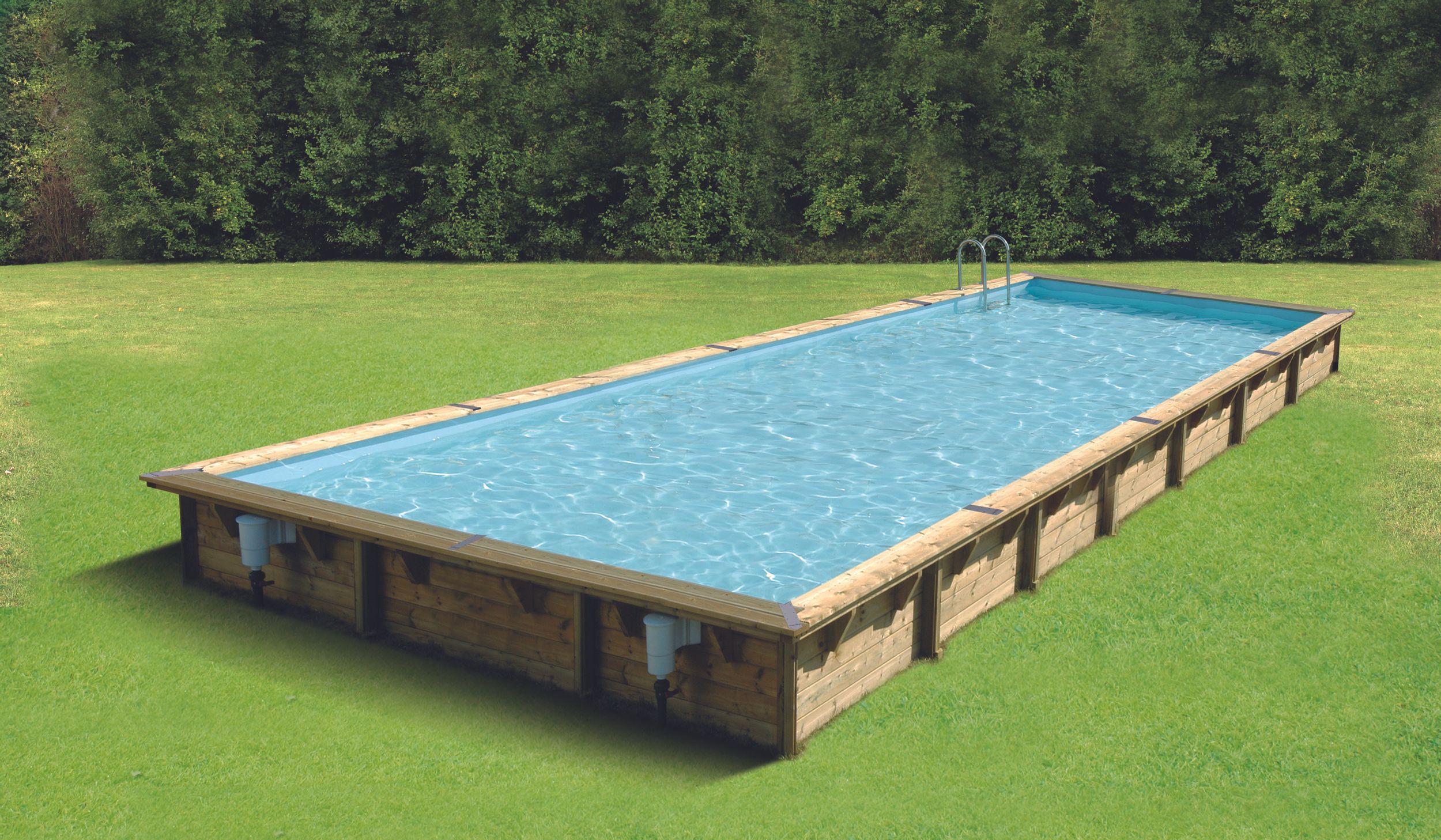 Foto van Ubbink Linéa 1100 x 500 x 140 cm houten zwembad