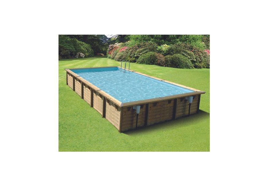 Foto van Ubbink Linéa 800 x 500 x 140 cm compleet met blauwe liner en uitrusting