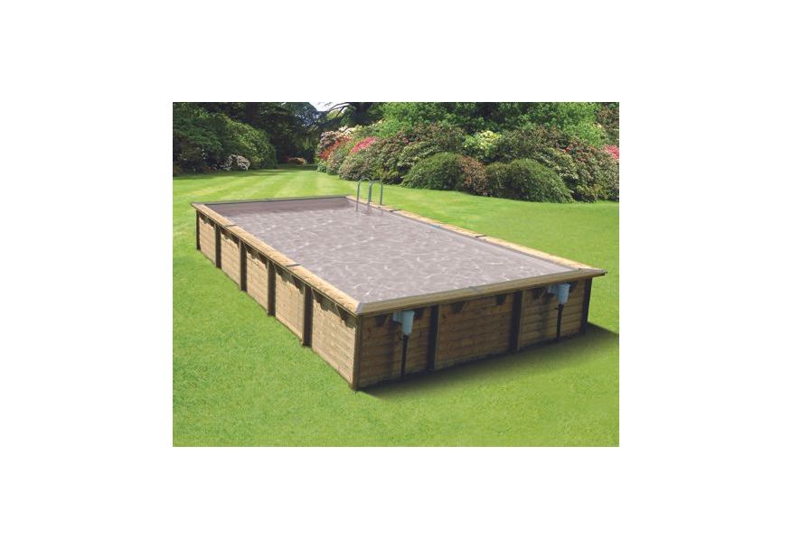 Ubbink Linéa 800 x 500 x 140 cm compleet met grijze liner en uitrusting Foto van Ubbink Linéa 800 x 500 x 140 cm compleet met grijze liner en uitrusting