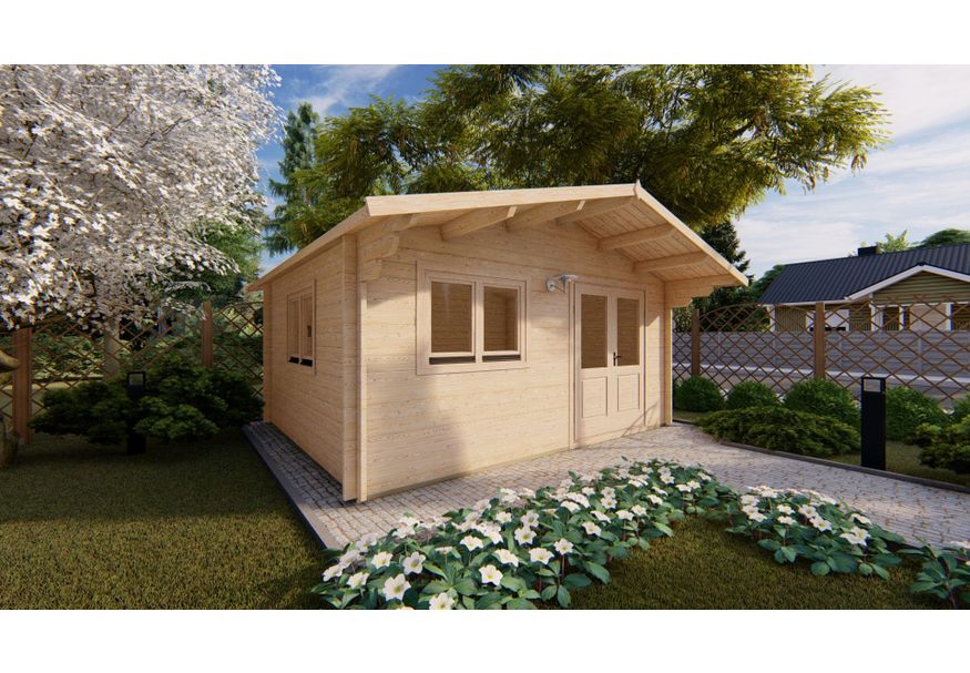Grunland Blockhaus Linus 500x400 cm Foto von Grunland Blockhaus Linus 500x400 cm