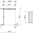 Foto van SmartShed tuinhuis met overkapping Ligne Ultra 500x350 cm
