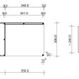 Foto van SmartShed tuinhuis met overkapping Ligne Ultra 600x300 cm