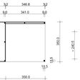 Foto van SmartShed tuinhuis met overkapping Ligne Ultra 700x350 cm