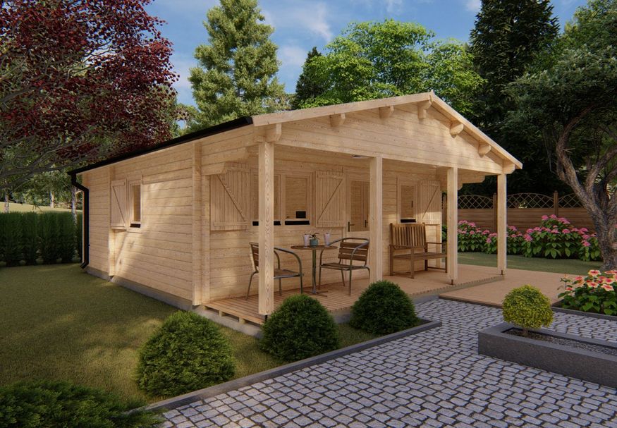 Grunland Chalet Louise 600 x 600 cm Foto van Grunland Chalet Louise 600 x 600 cm