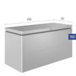 Foto van Biohort Loungebox 160 Kwartsgrijs Metallic