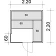 Foto van Azalp Sauna Luja 220x220 cm, 45 mm