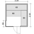 Foto van Azalp Sauna Luja 220x230 cm, 45 mm