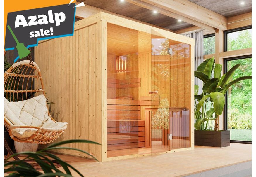 Azalp Lumen elementsauna 152x220 cm, vuren Foto van Azalp Lumen elementsauna 152x220 cm, vuren