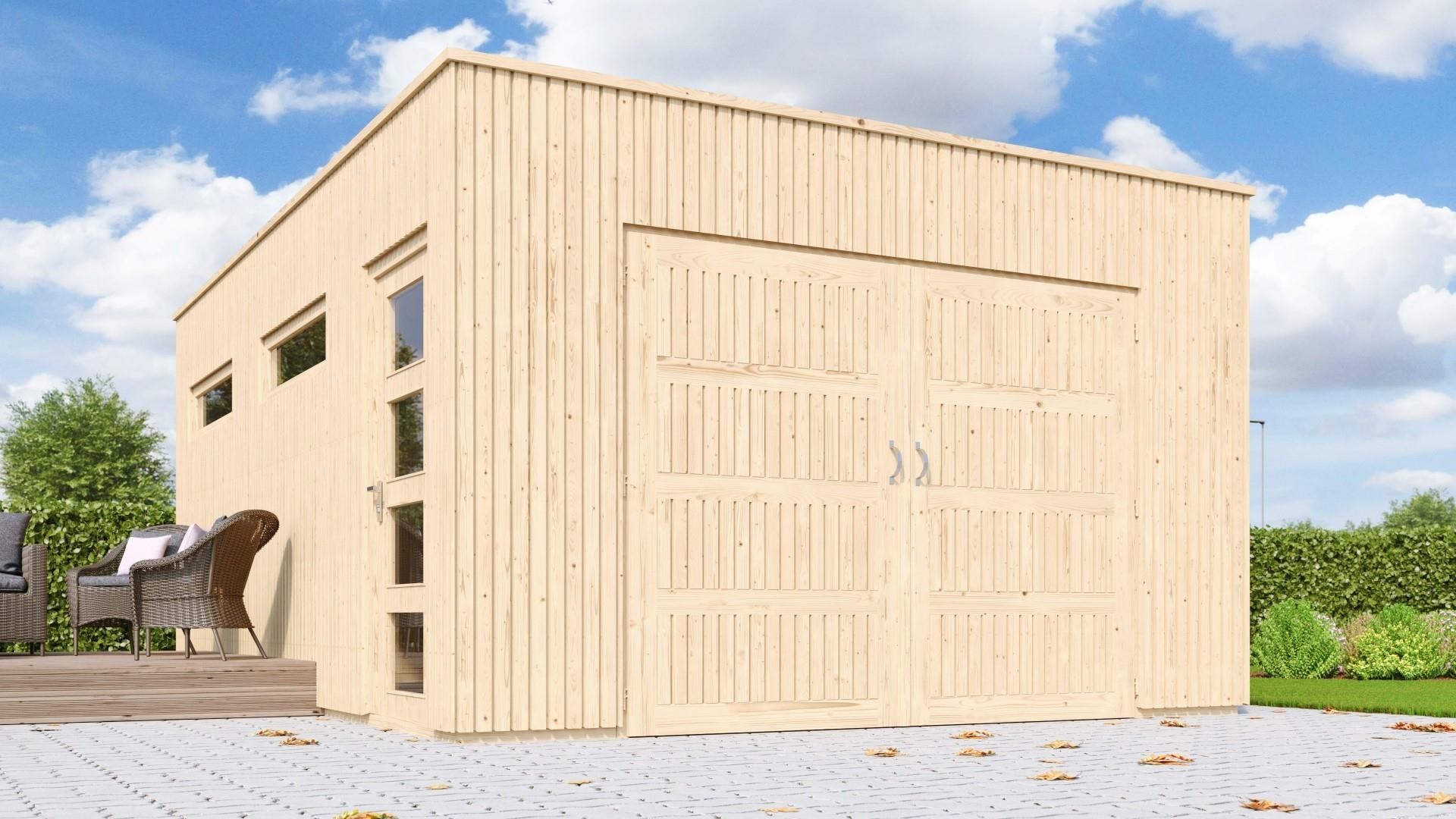 Foto van SmartShed Luxury Houten Garage