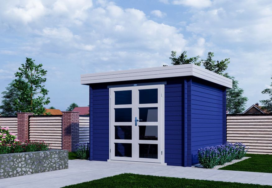 Interflex blokhut 330 M - exterieur gecoat Foto van Interflex blokhut 330 M - exterieur gecoat