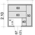Foto van Azalp Massieve sauna Eva 230x210 cm, 45 mm