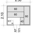 Foto van Azalp Massieve sauna Eva 250x210 cm, 45 mm
