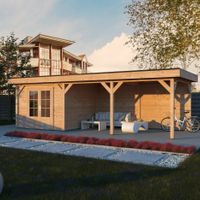 Foto van Duxwood Douglas tuinhuis met overkapping Bern