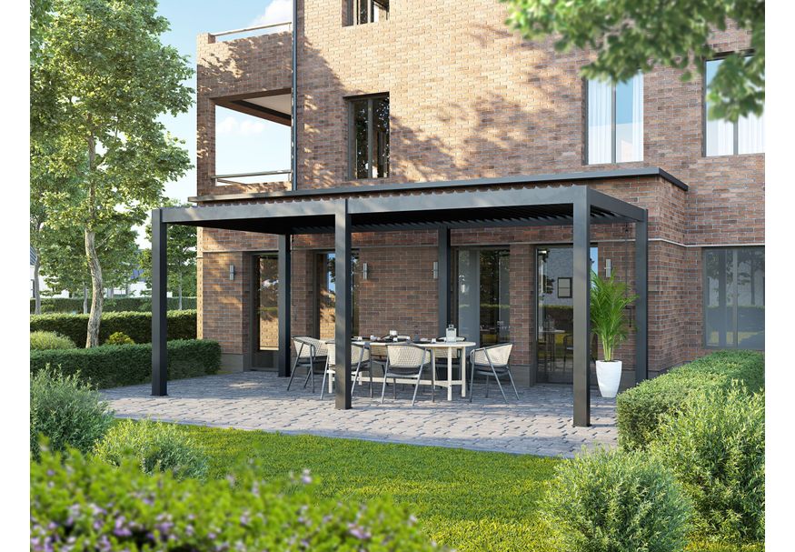 Mirador Deluxe aluminium pergola 3x6 - Anthrazit Foto von Mirador Deluxe aluminium pergola 3x6 - Anthrazit