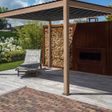 Foto van Mirador Deluxe aluminium overkapping 3x4 - houtlook