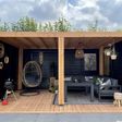 Foto van WoodAcademy Douglas overkapping Moonstone Excellent nero 300x300 cm