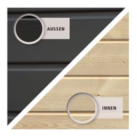 Foto van Karibu Namen 3 tuinhuis terragrijs