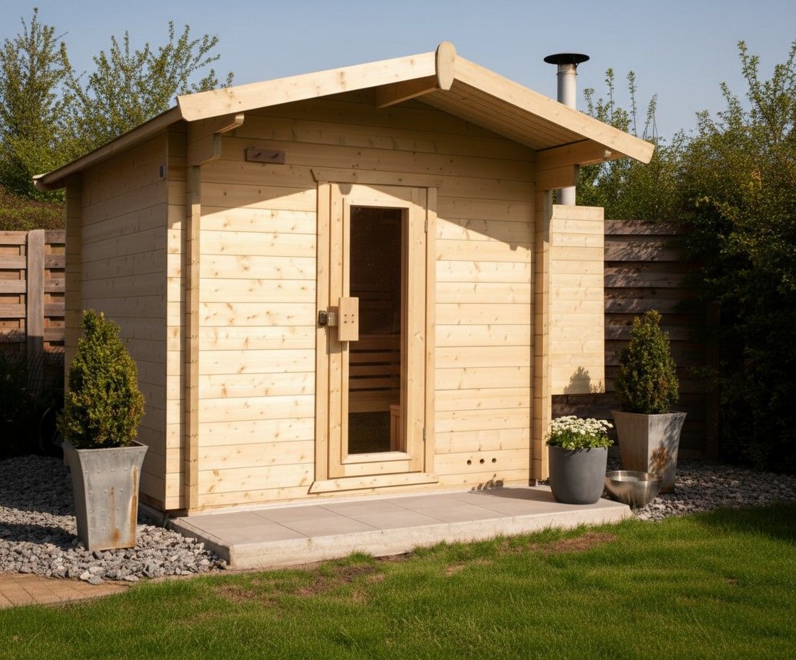 Foto von Azalp Außen Sauna Nauttia 250x210 cm