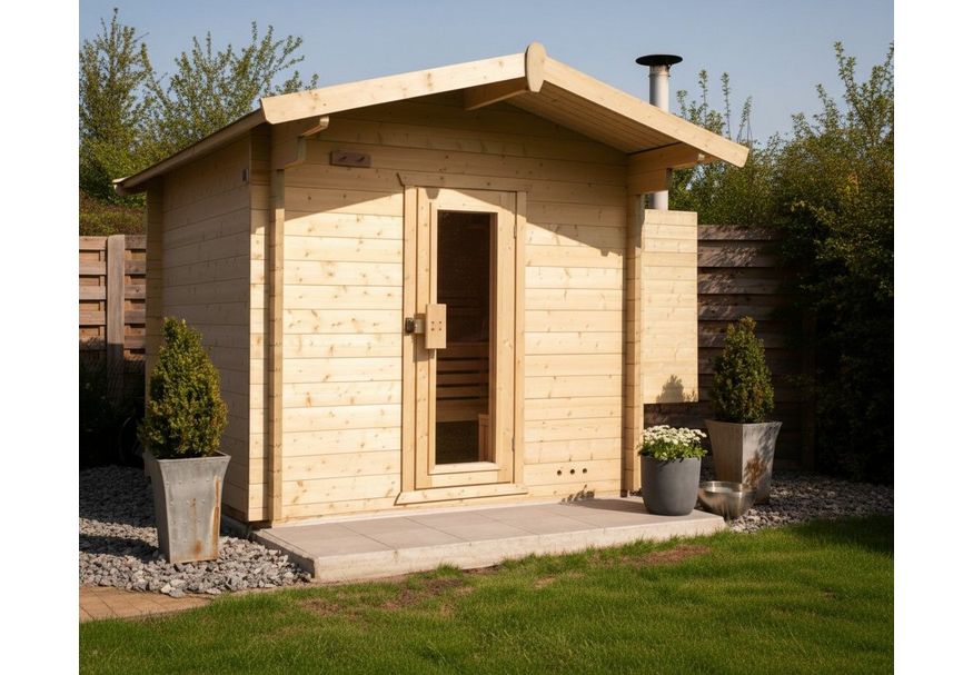 Foto van Azalp buitensauna Nauttia 250x250 cm