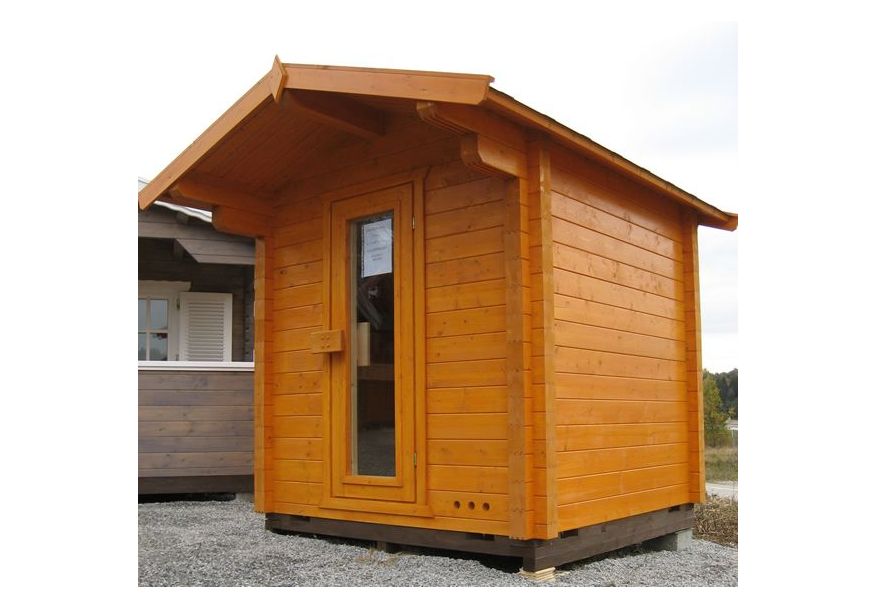 Azalp Buitensauna Nauttia 160x120 cm Foto van Azalp Buitensauna Nauttia 160x120 cm
