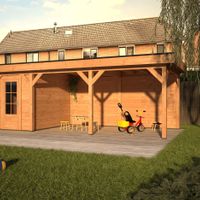 Foto der Duxwood Douglasien Gartenhaus mit Terrasse Wenen