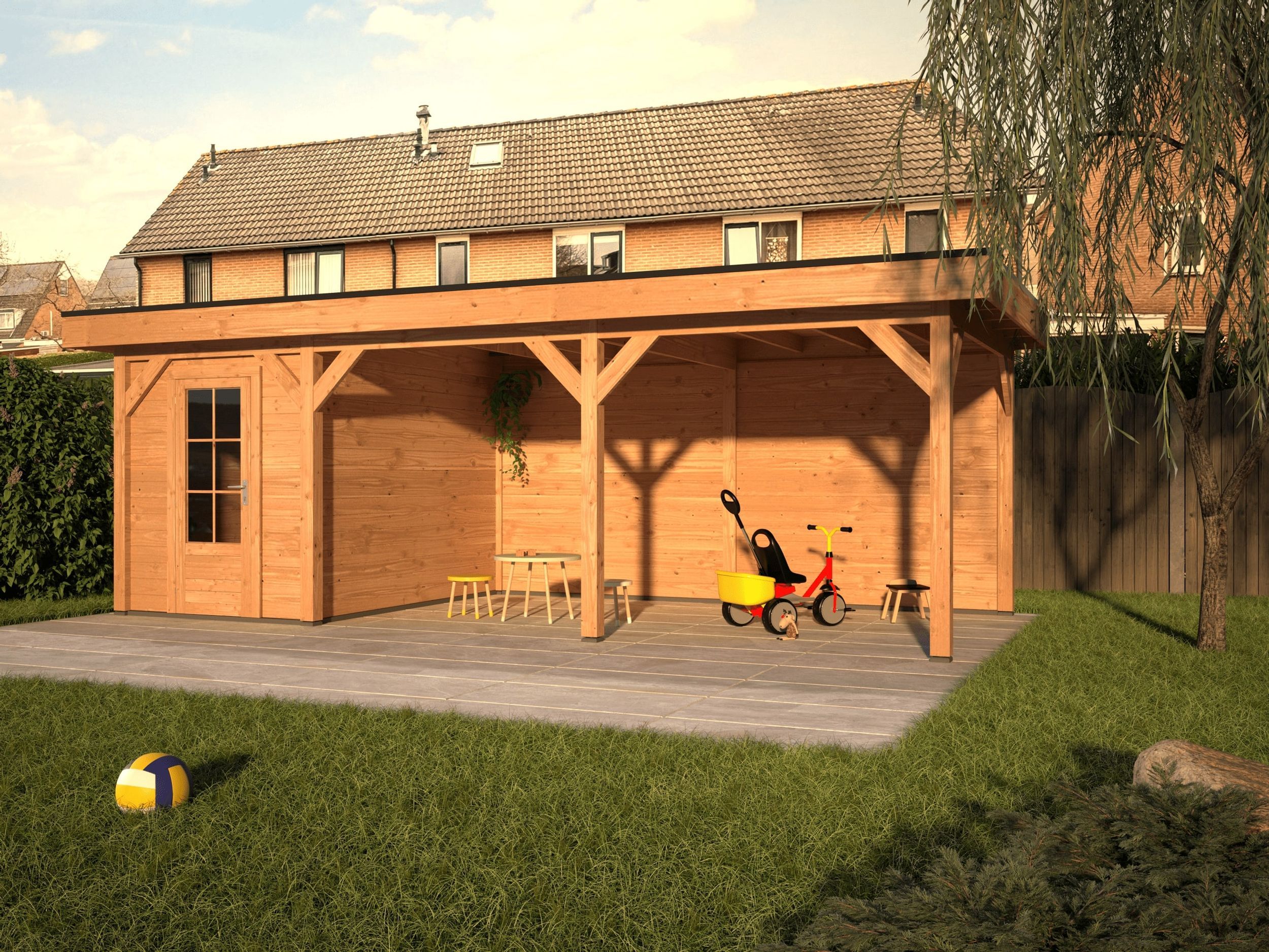 Foto der Duxwood Douglasien Gartenhaus mit Terrasse Wenen
