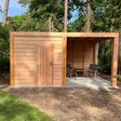 Foto von WoodAcademy Gartenhaus mit Überdachung Nefriet Excellent 500x300 cm