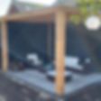 Foto van WoodAcademy tuinhuis met overkapping Nefriet Excellent nero 500x300 cm