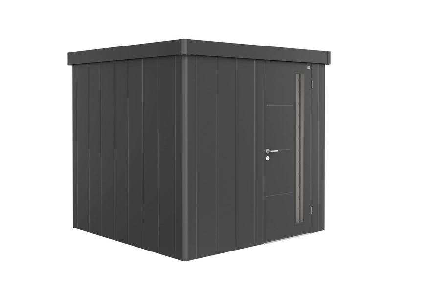 Biohort Neo 2B metalen tuinhuis donkergrijs metallic enkele deur Foto van Biohort Neo 2B metalen tuinhuis donkergrijs metallic enkele deur