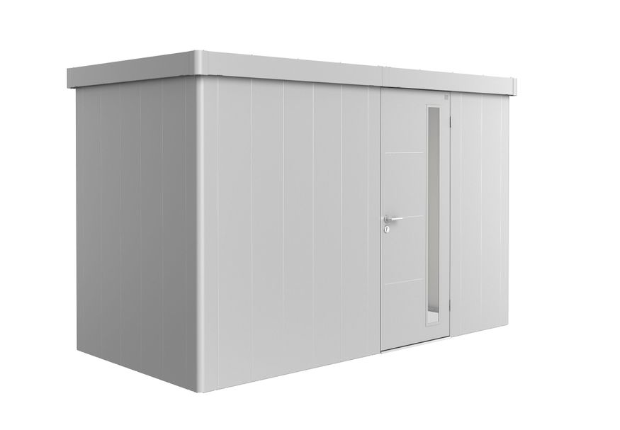 Biohort Neo 1D metalen tuinhuis zilver-metallic enkele deur Foto van Biohort Neo 1D metalen tuinhuis zilver-metallic enkele deur