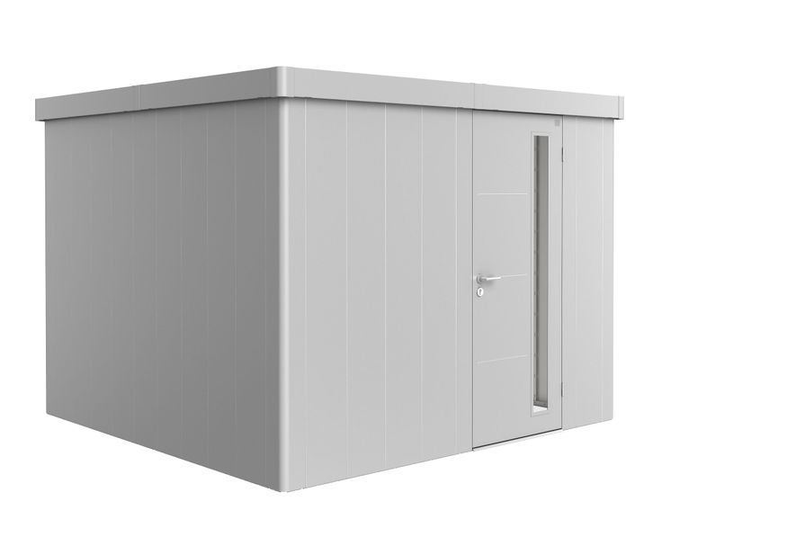 Biohort Neo 3C metalen tuinhuis zilver-metallic enkele deur Foto van Biohort Neo 3C metalen tuinhuis zilver-metallic enkele deur
