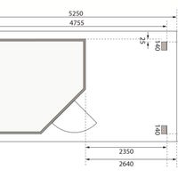 Foto der Karibu 77769 Neuruppin 2 Gartenhaus mit Seitenmarkise