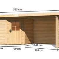 Foto der Karibu 77772 Neuruppin 2 Gartenhaus Mit Veranda