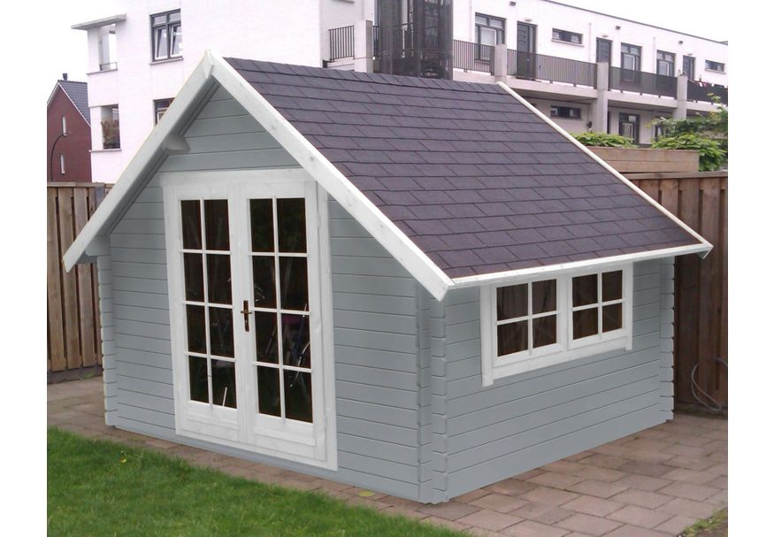 Azalp Blokhut Nisse 450x250 cm - tweede kans Foto van Azalp Blokhut Nisse 450x250 cm - tweede kans