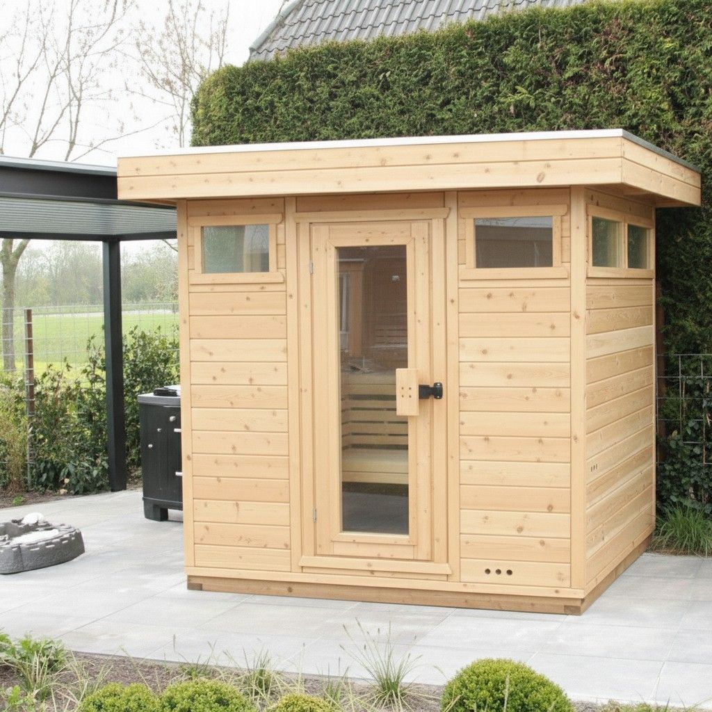 Foto von Azalp Außen Sauna Noor 199x199 cm
