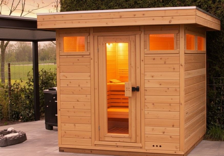 Foto von Azalp Außen Sauna Noor 199x199 cm